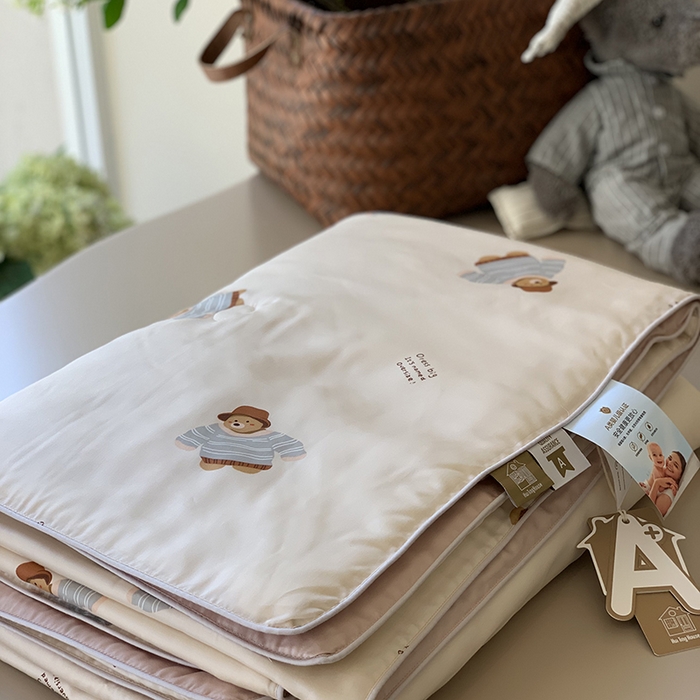 91家纺网 家纺一手货源 找家纺 汇庭 2025新款A类莱赛尔夏被系列 卡特熊