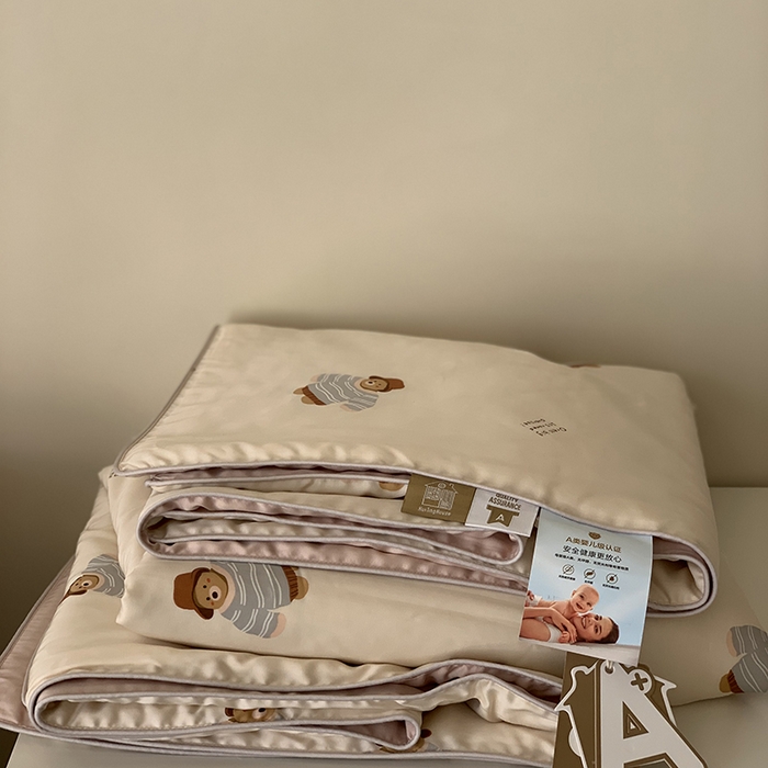 91家纺网 家纺一手货源 找家纺 汇庭 2025新款A类莱赛尔夏被系列 卡特熊