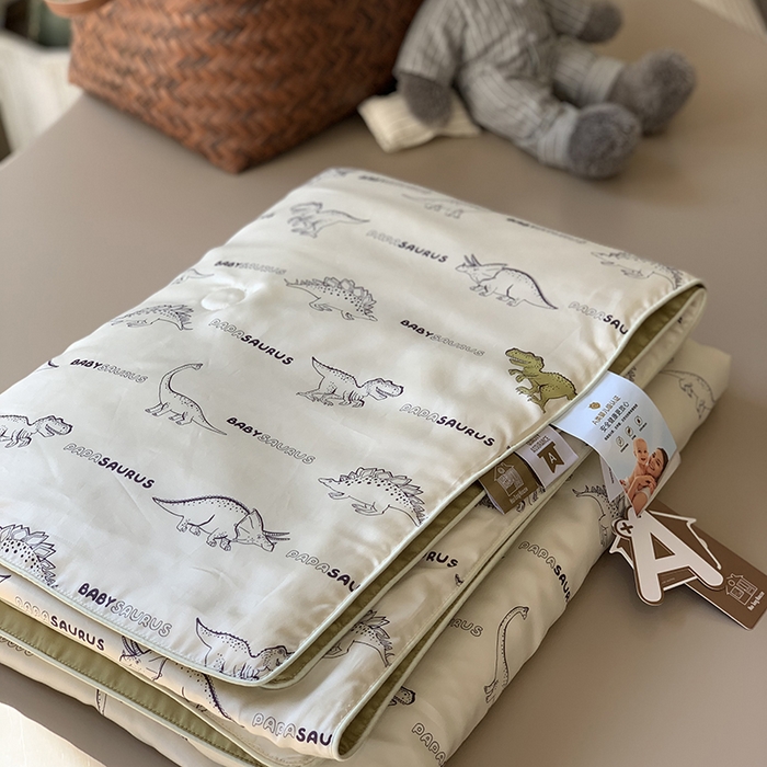 91家纺网 家纺一手货源 找家纺 汇庭 2025新款A类莱赛尔夏被系列 恐龙纪