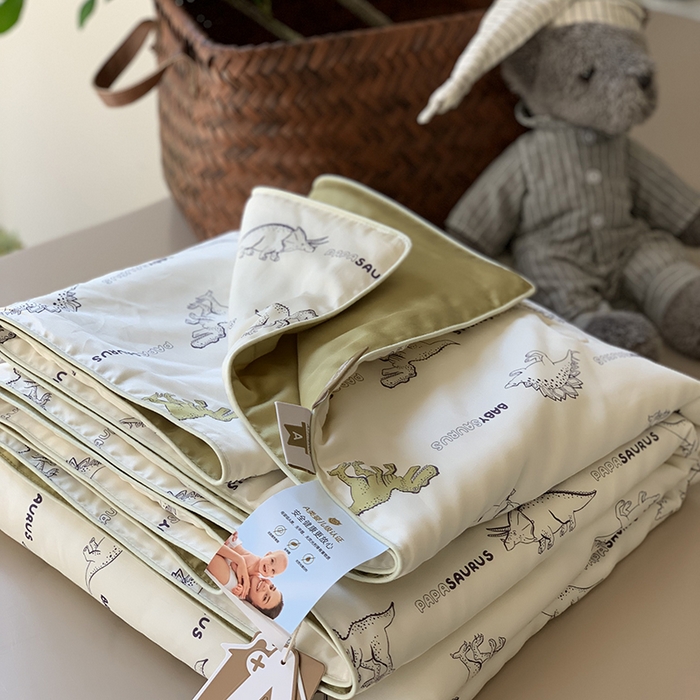 91家纺网 家纺一手货源 找家纺 汇庭 2025新款A类莱赛尔夏被系列 恐龙纪