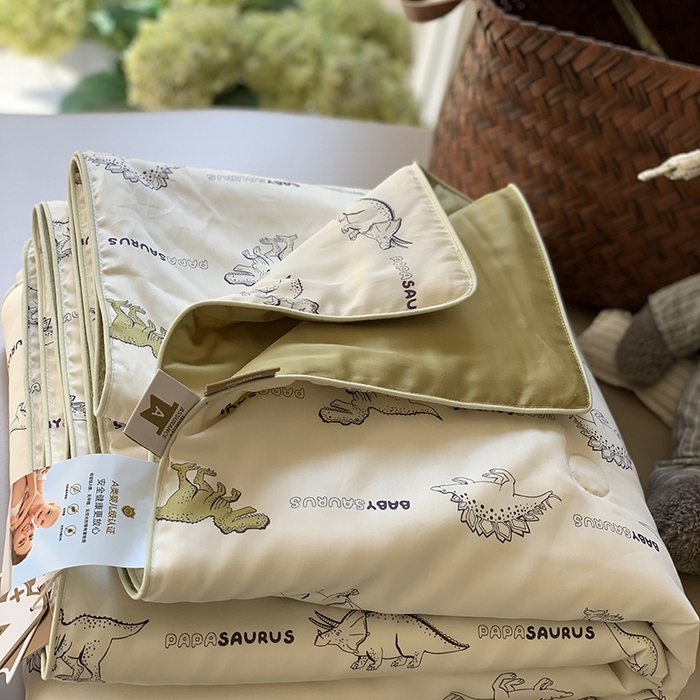 91家纺网 家纺一手货源 找家纺 汇庭 2025新款A类莱赛尔夏被系列 恐龙纪