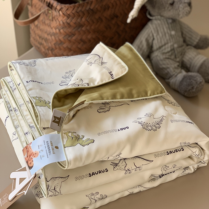 91家纺网 家纺一手货源 找家纺 汇庭 2025新款A类莱赛尔夏被系列 恐龙纪