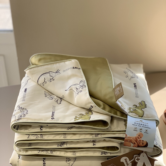 91家纺网 家纺一手货源 找家纺 汇庭 2025新款A类莱赛尔夏被系列 恐龙纪