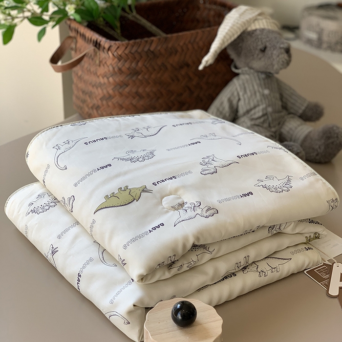 91家纺网 家纺一手货源 找家纺 汇庭 2025新款A类莱赛尔夏被系列 恐龙纪