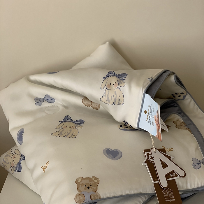 91家纺网 家纺一手货源 找家纺 汇庭 2025新款A类莱赛尔夏被系列 蓝莓蛋糕