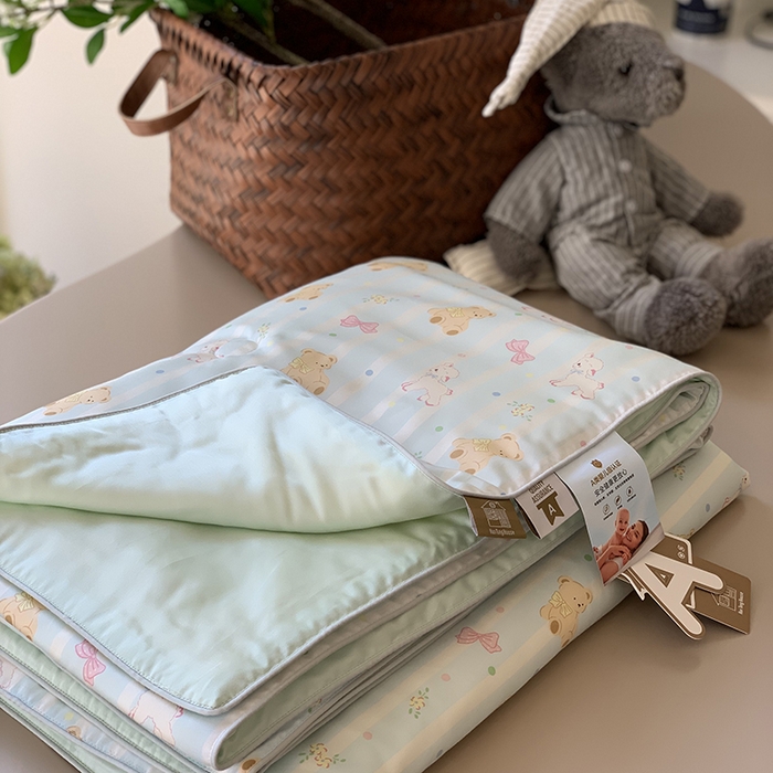 91家纺网 家纺一手货源 找家纺 汇庭 2025新款A类莱赛尔夏被系列 幸运蓝