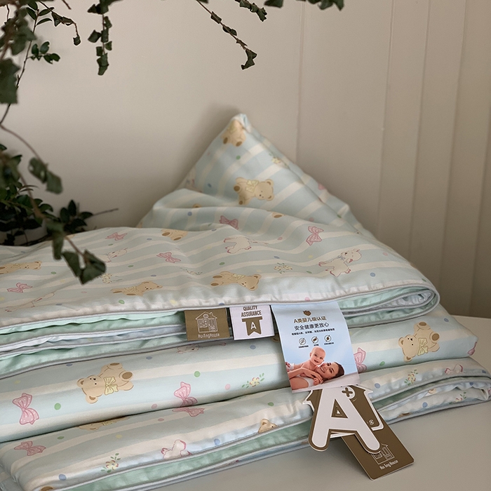 91家纺网 家纺一手货源 找家纺 汇庭 2025新款A类莱赛尔夏被系列 幸运蓝