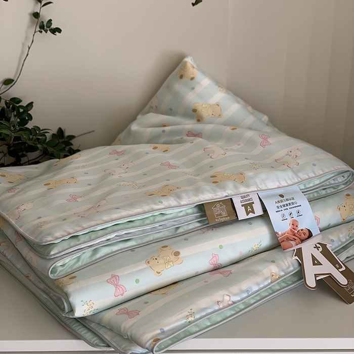 91家纺网 家纺一手货源 找家纺 汇庭 2025新款A类莱赛尔夏被系列 幸运蓝