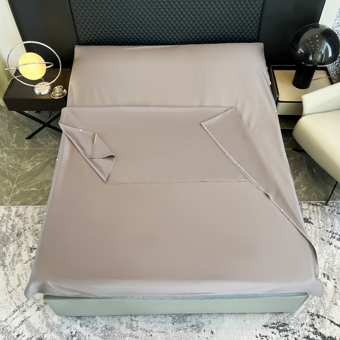 91家纺网 家纺一手货源 找家纺 （总）柒星睡袋 2025新款60贡缎全棉纯色隔脏睡袋