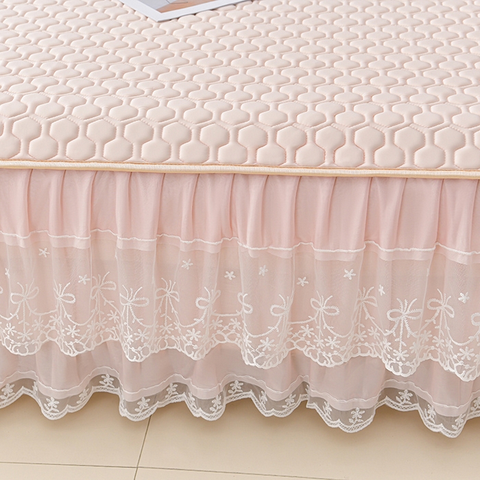 91家纺网 家纺一手货源 找家纺 畅畅家纺 2025新款夏季凉感丝唯美纯色凉席夏被夏凉被空调被四件套 唯美-淡雅粉