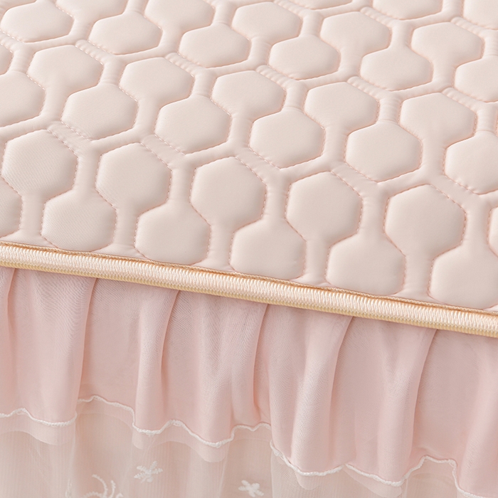 91家纺网 家纺一手货源 找家纺 畅畅家纺 2025新款夏季凉感丝唯美纯色凉席夏被夏凉被空调被四件套 唯美-淡雅粉