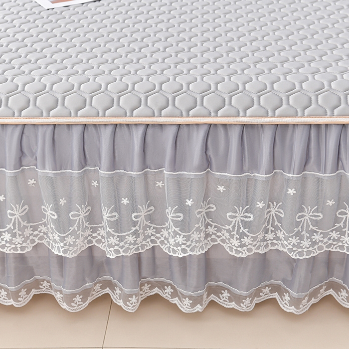 91家纺网 家纺一手货源 找家纺 畅畅家纺 2025新款夏季凉感丝唯美纯色凉席夏被夏凉被空调被四件套 唯美-经典灰