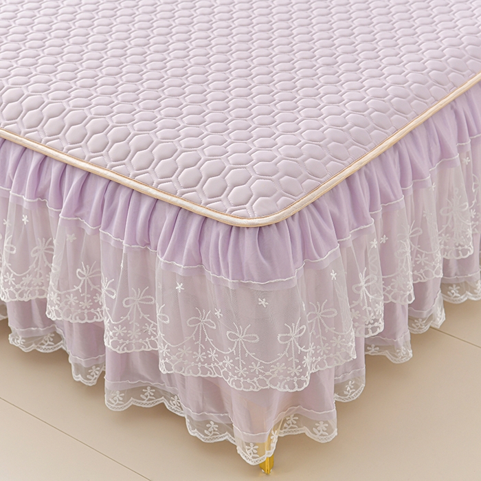 91家纺网 家纺一手货源 找家纺 畅畅家纺 2025新款夏季凉感丝唯美纯色凉席夏被夏凉被空调被四件套 唯美-云紫