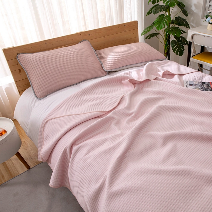 91家纺网 家纺一手货源 找家纺 （总）来菲毛毯 2025新款双面夏凉被子PE速冷凉感夏被夏凉被空调被可机洗水洗