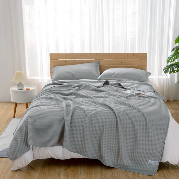 91家纺网 家纺一手货源 找家纺 （总）来菲毛毯 2025新款双面夏凉被子PE速冷凉感夏被夏凉被空调被可机洗水洗