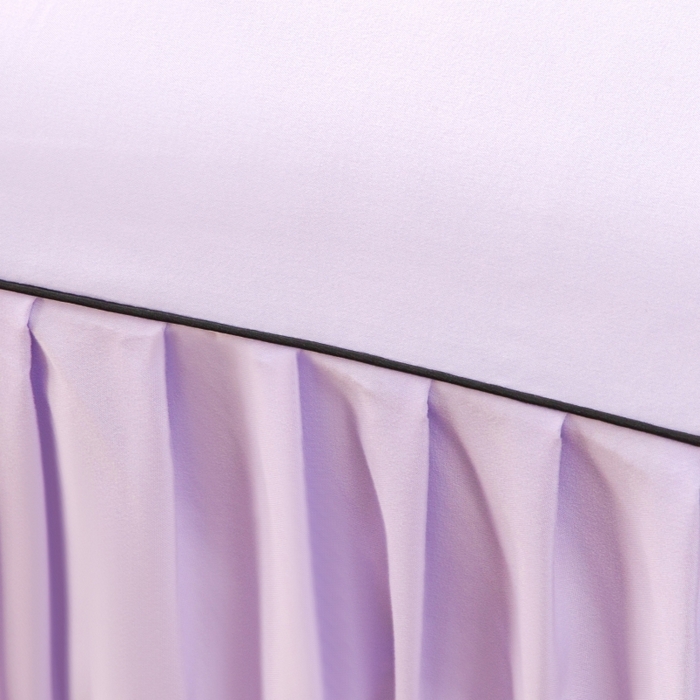 91家纺网 家纺一手货源 找家纺 笠裙家纺 2025新款110克微笑款单床裙轻奢款单床裙简约单床裙绣花单床裙 微笑-香芋紫