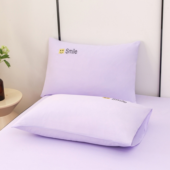 91家纺网 家纺一手货源 找家纺 笠裙家纺 2025新款110克微笑款单床裙轻奢款单床裙简约单床裙绣花单床裙 微笑-香芋紫