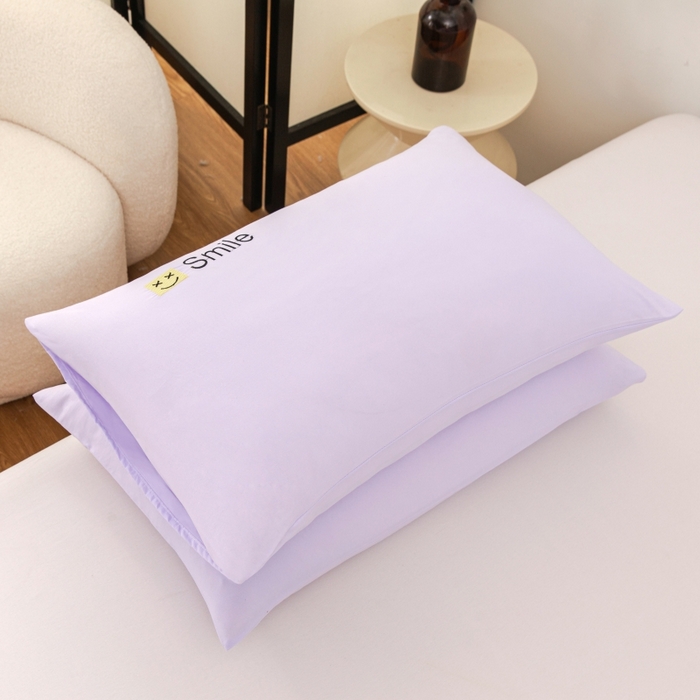 91家纺网 家纺一手货源 找家纺 笠裙家纺 2025新款110克微笑款单床裙轻奢款单床裙简约单床裙绣花单床裙 微笑-香芋紫