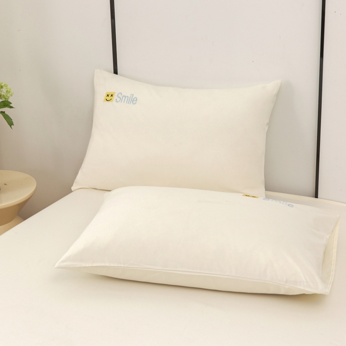 91家纺网 家纺一手货源 找家纺 笠裙家纺 2025新款110克微笑款单床裙轻奢款单床裙简约单床裙绣花单床裙 微笑-米白