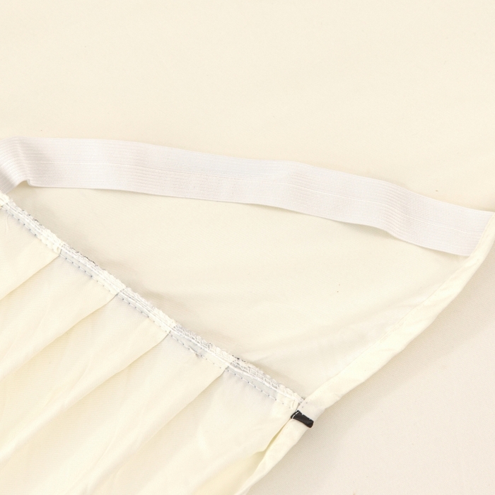 91家纺网 家纺一手货源 找家纺 笠裙家纺 2025新款110克微笑款单床裙轻奢款单床裙简约单床裙绣花单床裙 微笑-米白