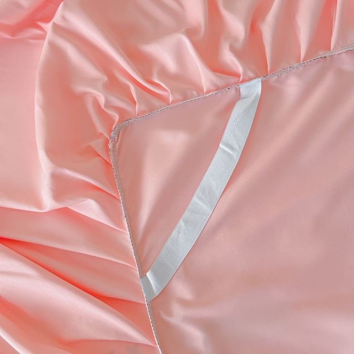 91家纺网 家纺一手货源 找家纺 笠裙家纺 2025新款110克微笑款单床裙轻奢款单床裙简约单床裙绣花单床裙 微笑-胭脂粉