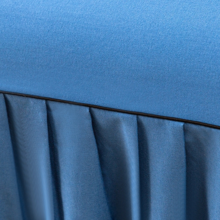 91家纺网 家纺一手货源 找家纺 笠裙家纺 2025新款110克微笑款单床裙轻奢款单床裙简约单床裙绣花单床裙 微笑-宝石蓝