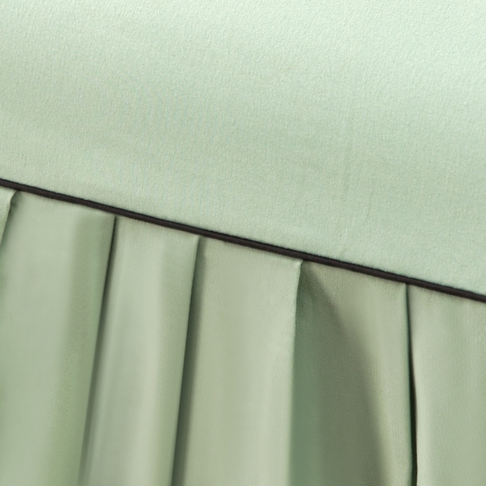 91家纺网 家纺一手货源 找家纺 笠裙家纺 2025新款110克微笑款单床裙轻奢款单床裙简约单床裙绣花单床裙 微笑-抹茶