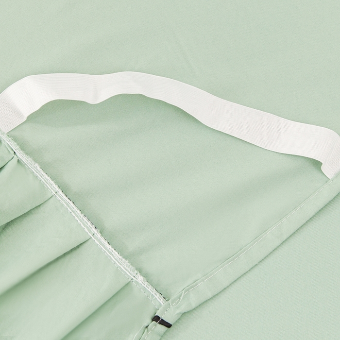 91家纺网 家纺一手货源 找家纺 笠裙家纺 2025新款110克微笑款单床裙轻奢款单床裙简约单床裙绣花单床裙 微笑-抹茶