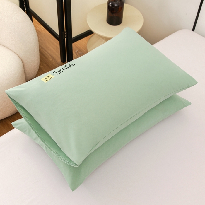 91家纺网 家纺一手货源 找家纺 笠裙家纺 2025新款110克微笑款单床裙轻奢款单床裙简约单床裙绣花单床裙 微笑-抹茶