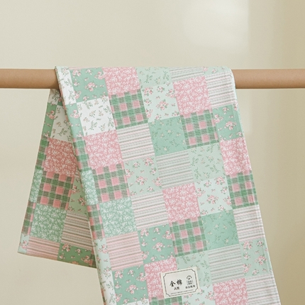 慕绸家纺（原萌宝老粗布厂家） 2025直播爆款100%全棉加厚非遗老粗布 百家福