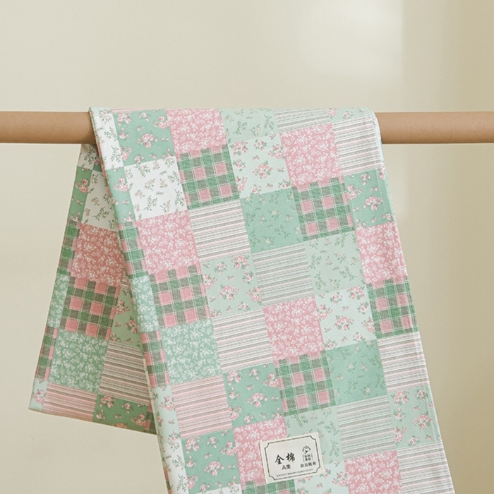 91家纺网 家纺一手货源 找家纺 慕绸家纺（原萌宝老粗布厂家） 2025直播爆款100%全棉加厚非遗老粗布 百家福