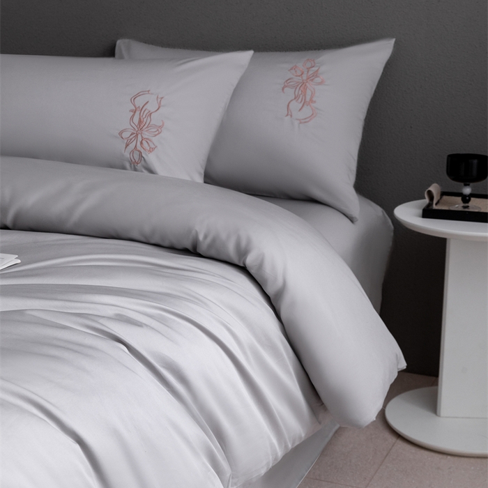 91家纺网 家纺一手货源 找家纺 2025新款50S100支全棉四件套单品系列-四件套 山灰