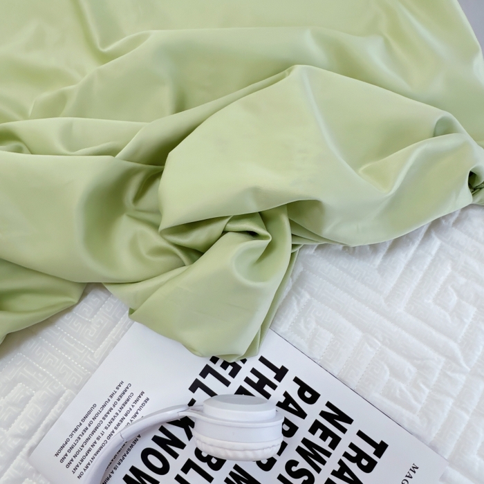 91家纺网 家纺一手货源 找家纺 兜米家居 2025新款床笠A类水洗真丝床笠三件套 冰绿