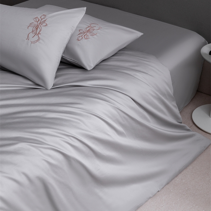 91家纺网 家纺一手货源 找家纺 2025新款50S100支全棉四件套单品系列-四件套 山灰