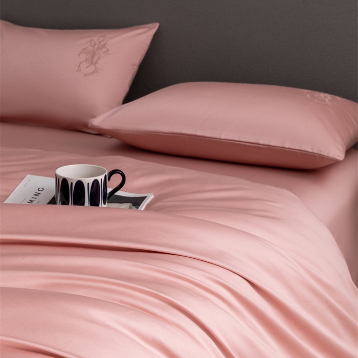 91家纺网 家纺一手货源 找家纺 2025新款50S100支全棉四件套单品系列-四件套 桃夭