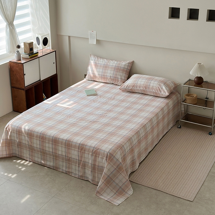 91家纺网 家纺一手货源 找家纺 水洗的故事 2025新款色织水洗棉单枕套 云汐