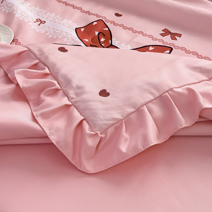 91家纺网 家纺一手货源 找家纺 （总）找底底家纺 2025新款60S水洗天丝夏被夏凉被空调被床裙四件套