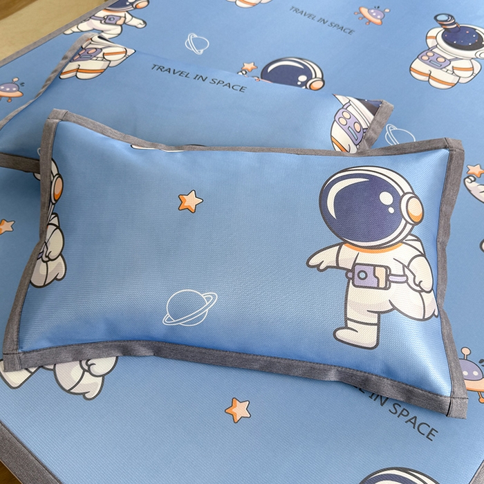 91家纺网 家纺一手货源 找家纺 518家纺 2026新款亲肤舒适A类碳光冰丝抗菌凉席【提供买家秀】席子【提供买家秀】-床笠款 太空礼物