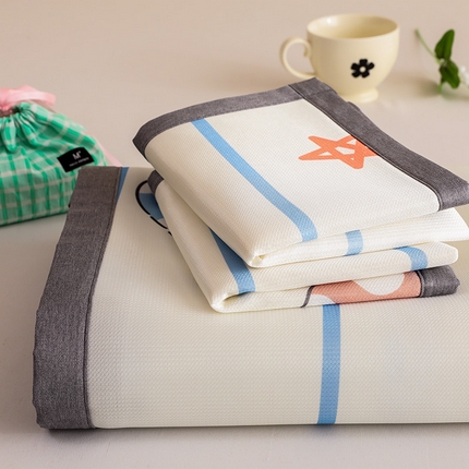 518家纺 2026新款亲肤舒适A类碳光冰丝抗菌凉席【提供买家秀】席子【提供买家秀】-床笠款 蘑菇屋