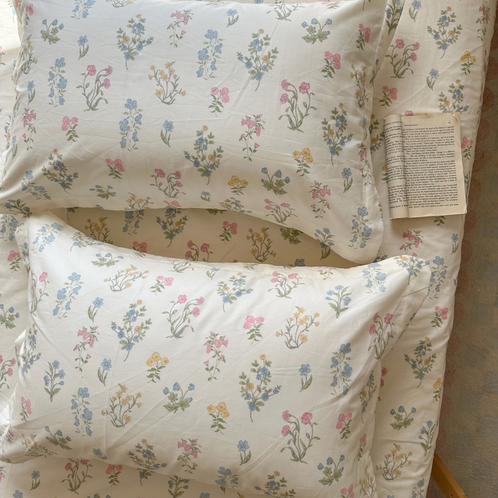 91家纺网 家纺一手货源 找家纺 百寐 2025新款13372全棉信封印花枕套单人 芳华