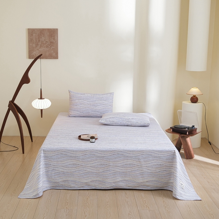 91家纺网 家纺一手货源 找家纺 慕绸家纺（原萌宝老粗布厂家） 2025直播爆款100%全棉加厚非遗老粗布 律动