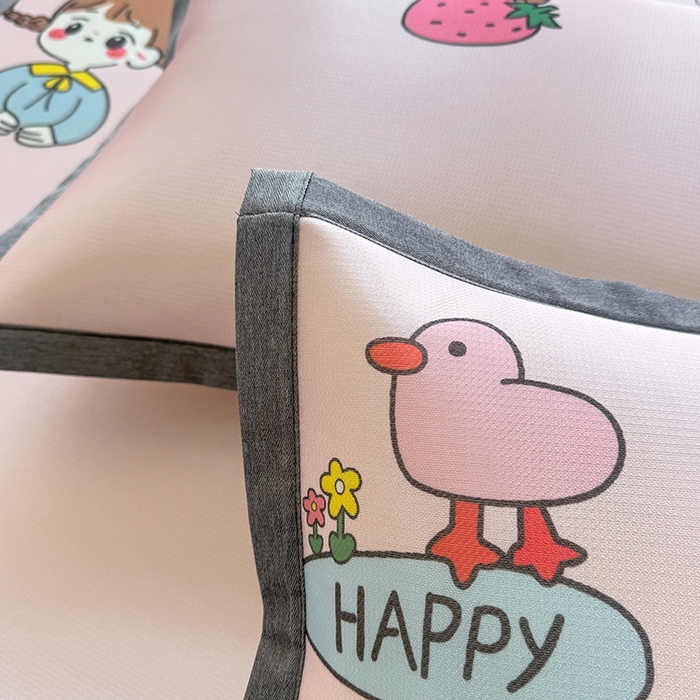 91家纺网 家纺一手货源 找家纺 518家纺 2025新款亲肤舒适A类碳光冰丝抗菌凉席【提供买家秀】席子【提供买家秀】-床笠款 元气女孩