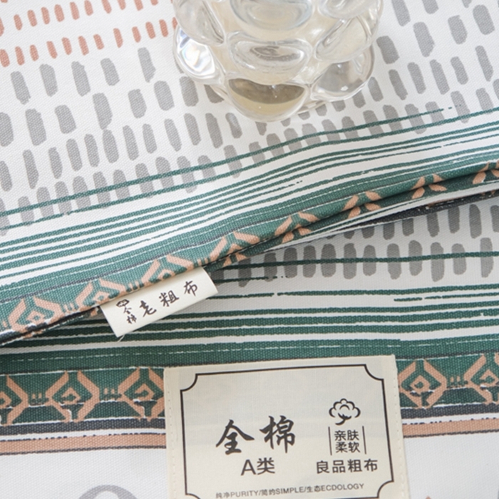 91家纺网 家纺一手货源 找家纺 慕绸家纺（原萌宝老粗布厂家） 2025直播爆款100%全棉加厚非遗老粗布 美拉德