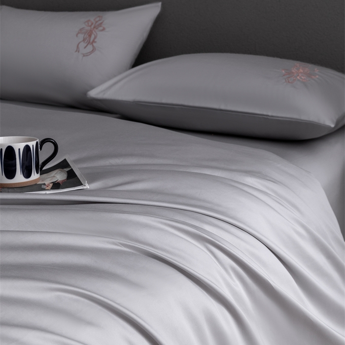 91家纺网 家纺一手货源 找家纺 2025新款50S100支全棉四件套单品系列-四件套 山灰