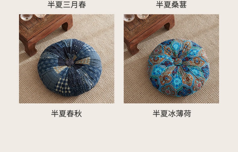 91家纺网 家纺一手货源 找家纺 李帅家居 2025新款波西米亚蒲团抱枕 波西米亚蔚蓝