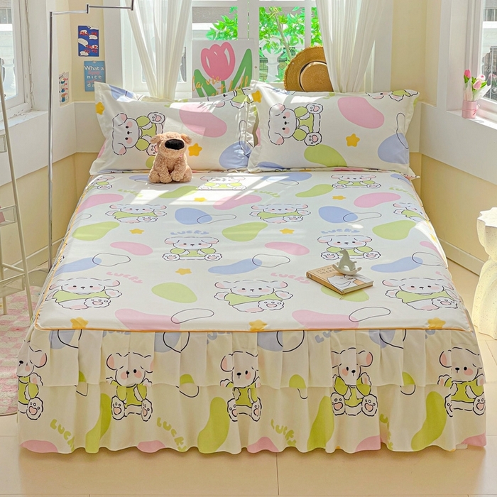 91家纺网 家纺一手货源 找家纺 艾橙 2025新款140克植物羊绒双边单床裙