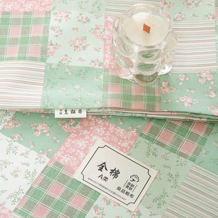 91家纺网 家纺一手货源 找家纺 慕绸家纺（原萌宝老粗布厂家） 2025直播爆款100%全棉加厚非遗老粗布 百家福