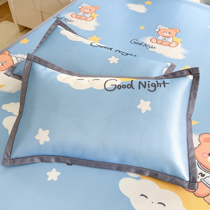 91家纺网 家纺一手货源 找家纺 518家纺 2026新款亲肤舒适A类碳光冰丝抗菌凉席【提供买家秀】席子【提供买家秀】-床笠款 晚安