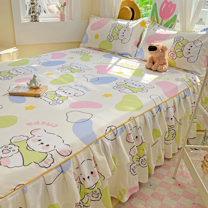 91家纺网 家纺一手货源 找家纺 艾橙 2025新款140克植物羊绒双边单床裙