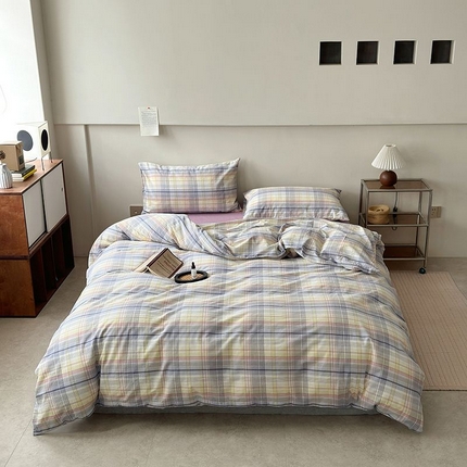 91家纺网 家纺一手货源 找家纺 （总）水洗的故事 2025新款全棉色织水洗棉四件套